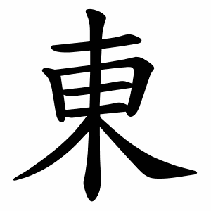 東 Writing order