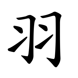 羽 Writing order