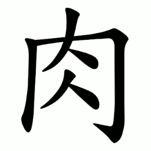 肉 Writing order