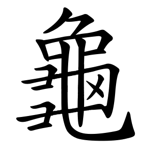 龜 Writing order